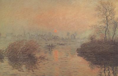 Claude Monet Sunset on the seine,Winter Effect (nn02)